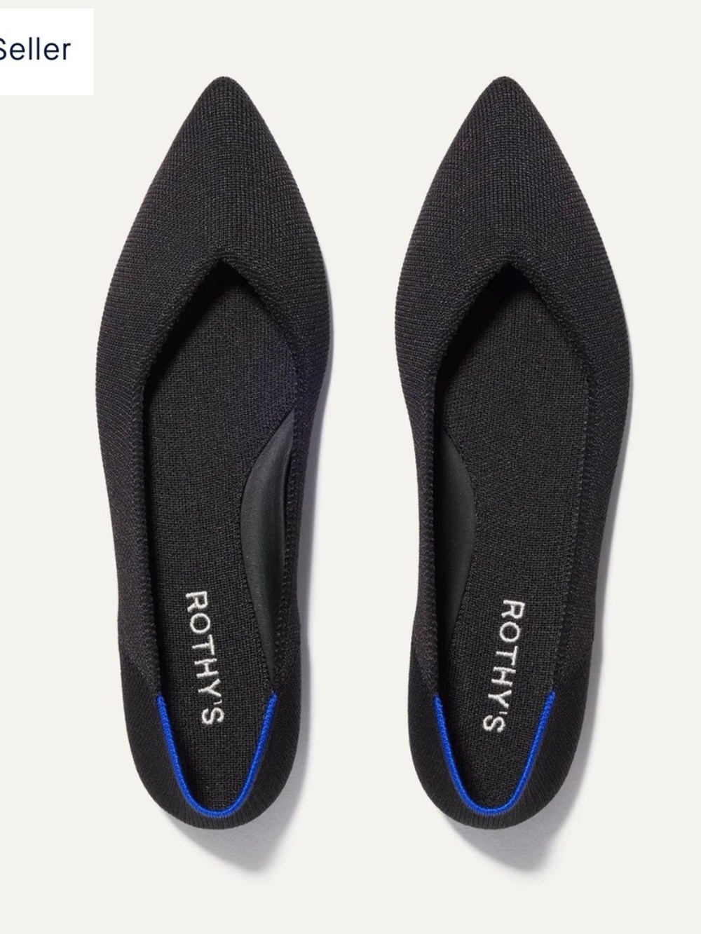 Rothy’s II the point black flat sz 6.5